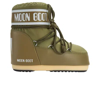 Pre-owned Moon Boot Icon Low Nylon Boot 'khaki' | Green | Men's Size 42
