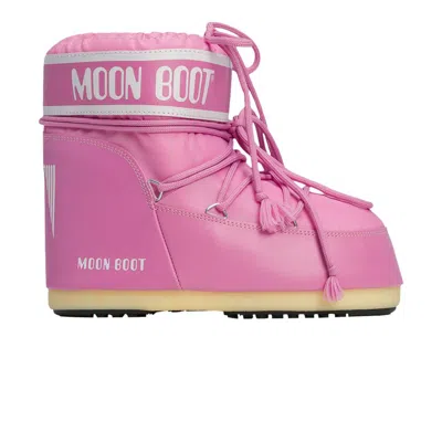 Pre-owned Moon Boot Icon Low Nylon Boot 'pink' | Men's Size 11.5