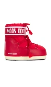 Moon Boot Round-toed Ankle Boots In Red