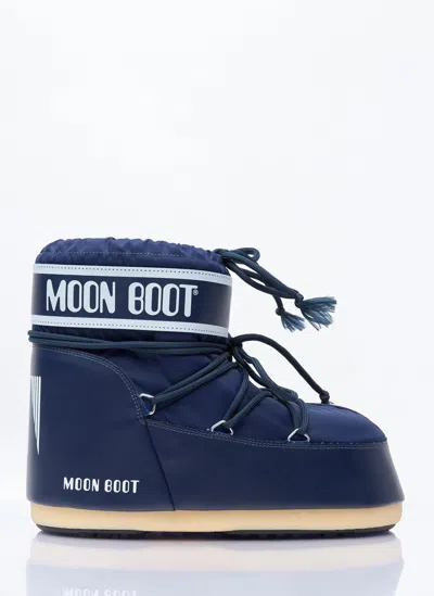 Moon Boot Icon Low Nylon Boots In Blue