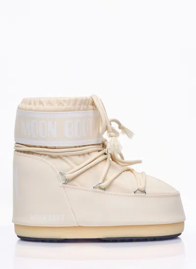 Moon Boot Off-white Icon Low Nylon Boots In Beige