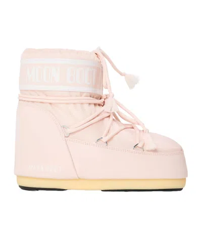 Moon Boot Icon Low Nylon Boots In Pink