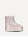 Moon Boot Icon Low Rose Pearly Ankle Boots In Pink