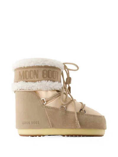 Moon Boot Icon Low Pearly Plus Ankle Boots In Brown