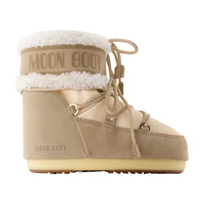 Moon Boot Icon Low Pearly Plus Ankle Boots In Neutral