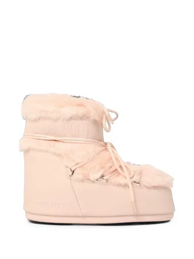Moon Boot Icon Low Pink Faux-fur Boots