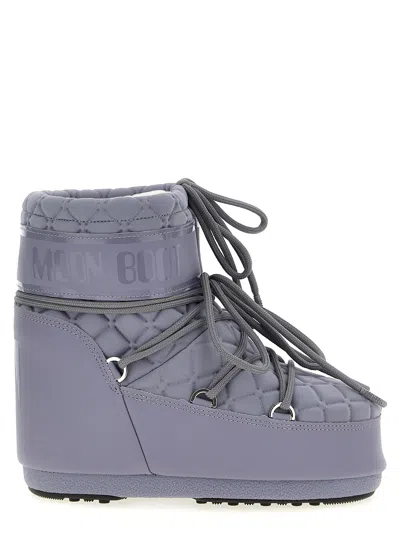 Moon Boot Icon Low Quilt Boots And Ankle Boots In Gray