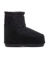 Moon Boot Icon Low Suede-trimmed Quilted Shell Snow Boots In Black