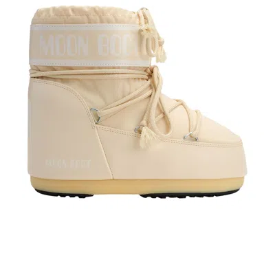 Pre-owned Moon Boot Icon Low Rubber Boot 'cream' | Men's Size 11.5 In White