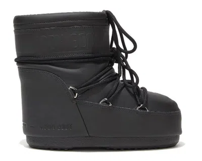 Moon Boot Low Icon Rubber  In Black