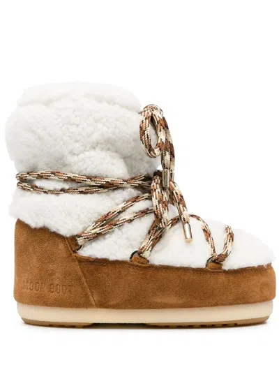 MOON BOOT ICON LOW SHEARLING BOOTS