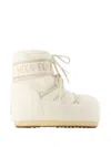 Moon Boot Icon Low Shearling-effect Boots In White