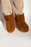 Moon Boot Woman Ankle Boots Camel Size 8-9.5 Soft Leather In Brown
