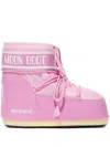 Moon Boot Pink Classic Low Snow Boots In Pink