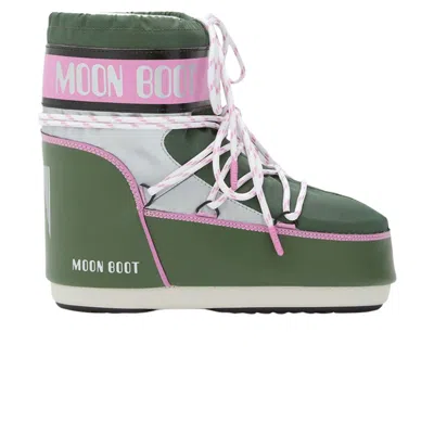 Pre-owned Moon Boot Icon Low Space Racing Boot 'forest Green' | Men's Size 35