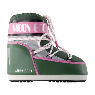 Moon Boot Icon Low Space Racing Ankle Boots  Synthetic Multicolor