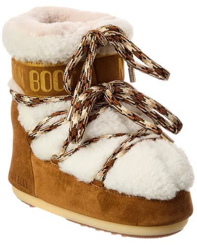 Moon Boot Whisky Off White Icon Low Sheraling Boot In Brown