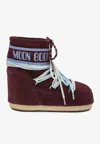 Moon Boot Icon Low Burgundy Suede Boot In Burgundy