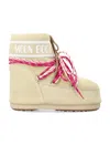Moon Boot Woman Ankle Boots Pastel Yellow Size 8-9.5 Leather In Yellow