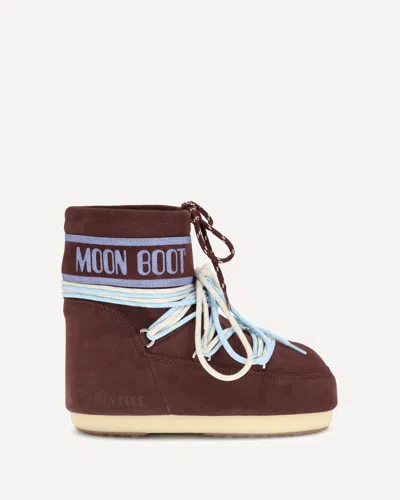 Moon Boot Icon Low Suede Boots In Brown