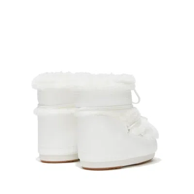 Moon Boot Icon Low White Faux-fur Boots