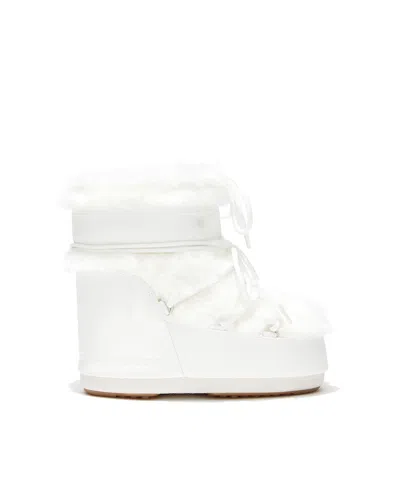 Moon Boot Icon Low White In Eco Fur In A002
