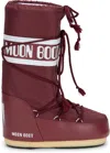Moon Boot Icon High-top Snow Boots In Nylon In Burgundy