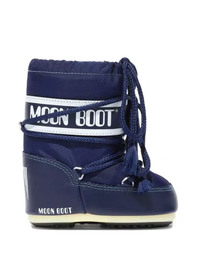 Moon Boot Kids' Icon Mini Logo-print Lace-up Boots In Multi