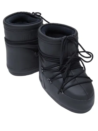 Moon Boot "icon Moonboot" Low Rubber Boots In Black