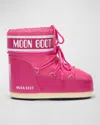 Moon Boot Icon Nylon Ankle Snow Boots In Bougainvillea