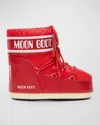Moon Boot Icon Low Shell And Faux Leather Snow Boots In Red