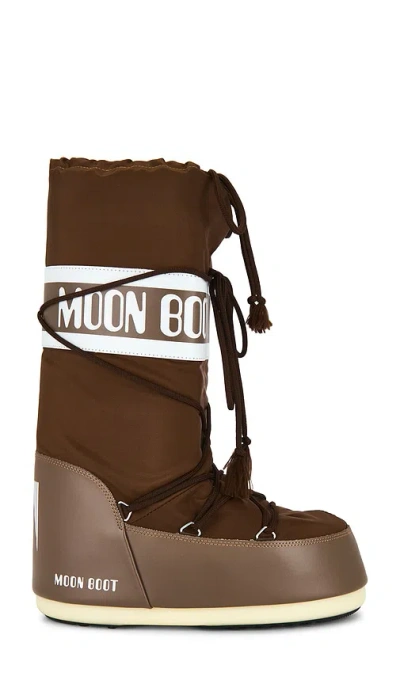 Moon Boot Icon Nylon Boot In Brown