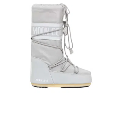 Pre-owned Moon Boot Icon Nylon Boot 'glacier Grey' | Men's Size 35 In Gray