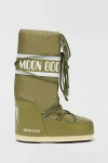 Moon Boot Icon Nylon Boot In Khaki, Women's At Urban Outfitters