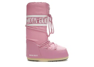 Pre-owned Moon Boot Icon Nylon Boot Sneakers In Rose