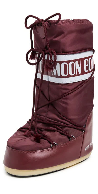 Moon Boot Burgundy Icon Nylon Boots