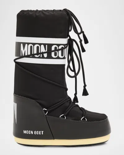 MOON BOOT ICON NYLON KNEE-HIGH SNOW BOOTS
