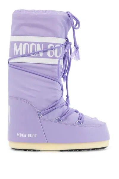 Moon Boot Icon Nylon Snow Boots In Purple