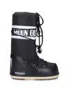 Moon Boot Icon Shell And Faux Leather Snow Boots In Black