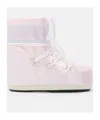 Moon Boot Pastel Pink Fabric Icon Low Ankle Boots In Pink