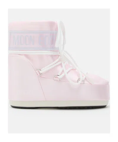 Moon Boot Icon Padded Boots In Pink