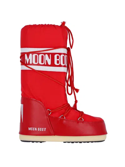 Moon Boot 'icon' Padded Boots In Red