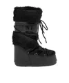 Moon Boot Icon Padded Faux Fur Mid-calf Snow Boots In Black