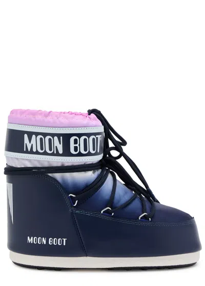 MOON BOOT MOON BOOT ICON PADDED NYLON SNOW BOOTS BLUE/BLOT BLUE UK9