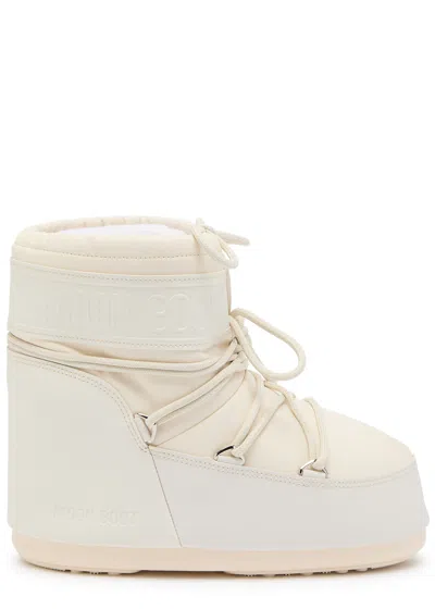 Moon Boot White Synthetic Leather Icon Low Ankle Boots In Neutral