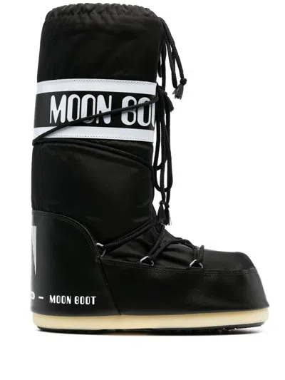 MOON BOOT ICON PANELLED WATERPROOF BOOTS - WOMEN'S - RUBBER/NYLON/PVC/POLYESTER