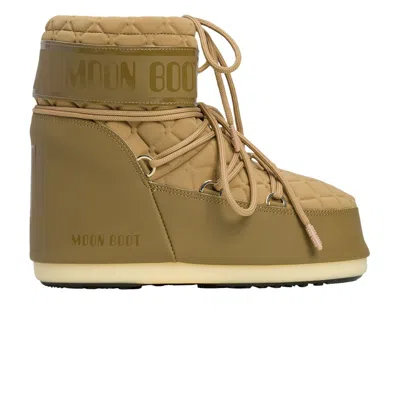Pre-owned Moon Boot Icon Quilt Low Boot 'caramel' | Brown | Men's Size 42