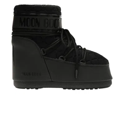 Pre-owned Moon Boot Icon Quilt Low Boot 'sigma Black' | Men's Size 36