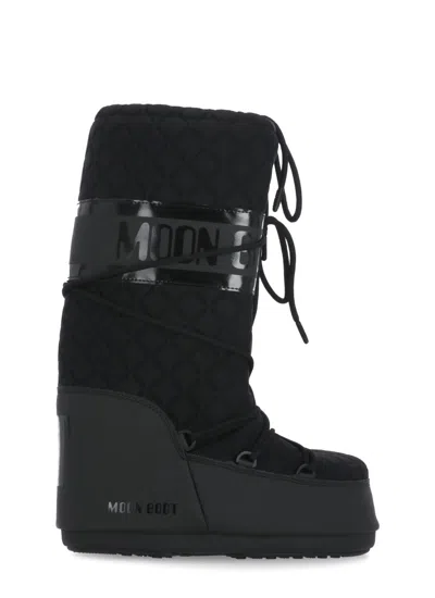 Moon Boot Icon Glance Shell And Pvc Snow Boots In Black