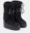 Moon Boot Icon Suede-trimmed Quilted Shell Snow Boots In Black